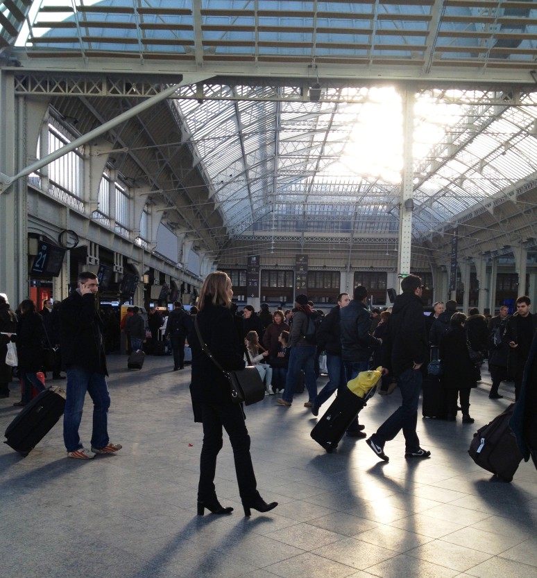 I didn't realize this until after I took the picture, but how do you know you're at a train station in Paris (Gare de Lyon)?  When everyone around you is wearing black, the color that never goes out of style. 